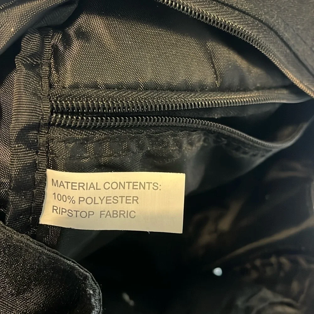 Kids Black Nylon zipper front tactical adventure mini backpack EUC